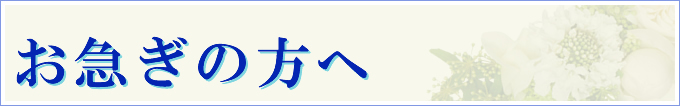 お急ぎの方へ